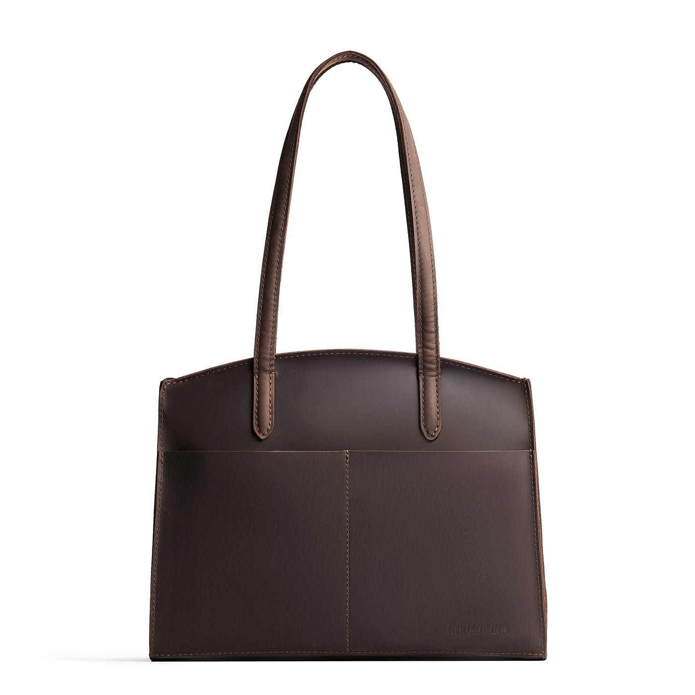 Moose*Large | Leather tote bag with handles, adjustable crossbody strap, zipper top, and two back pockets