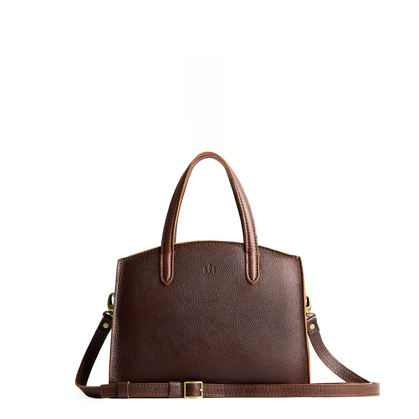 Coldbrew*Medium | Leather tote bag with handles, adjustable crossbody strap, zipper top, and two back pockets