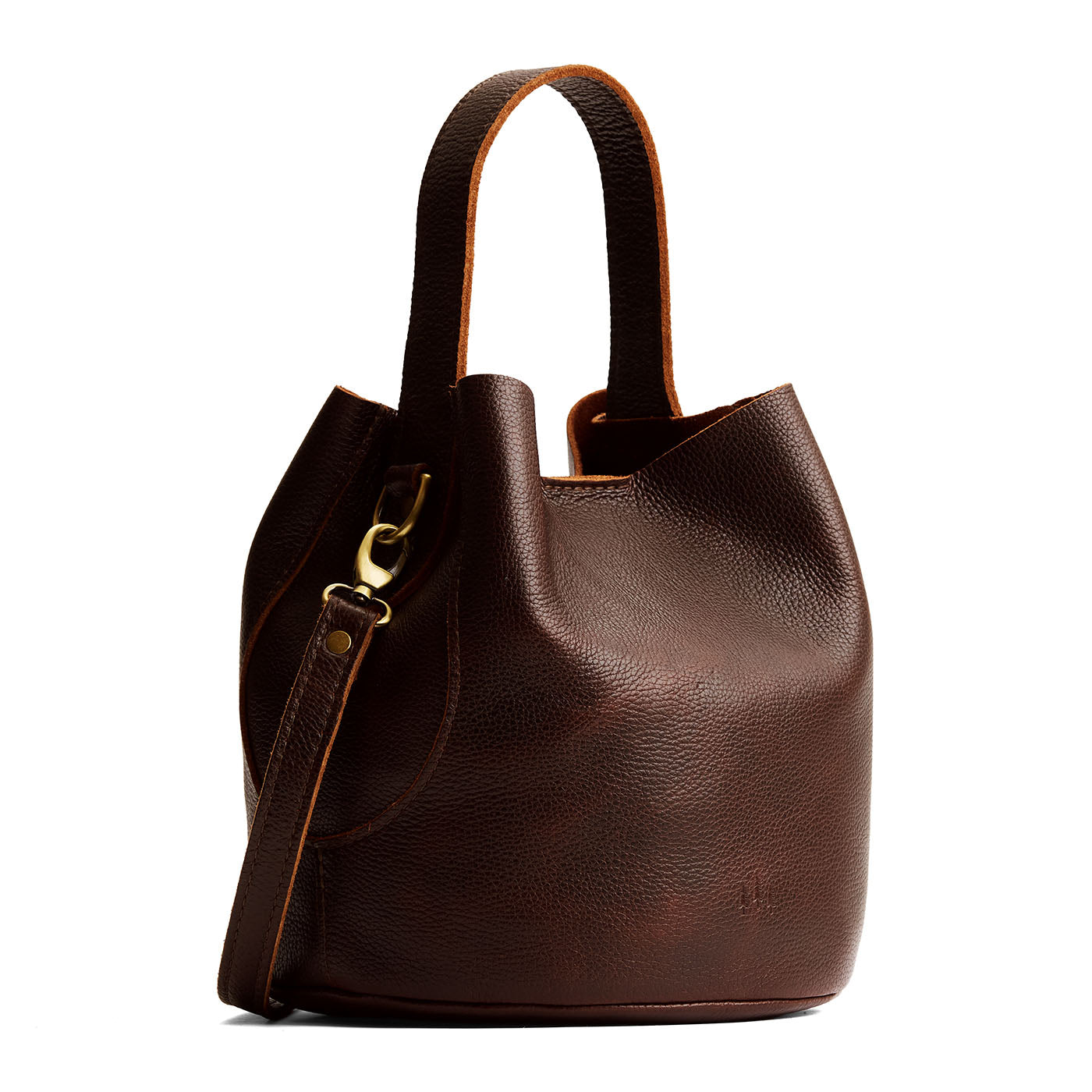 Coldbrew*Large | Symmetrical bucket bag with handle, latch closure, and removable crossbody strap