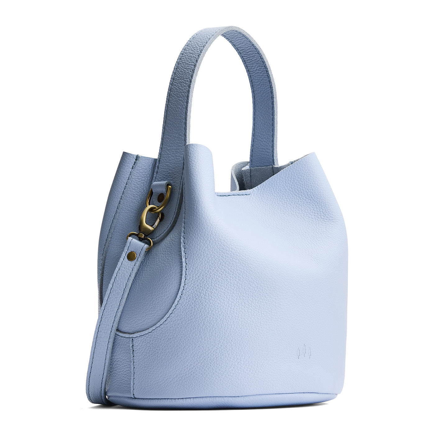 Skyway*Large | Symmetrical bucket bag with handle, latch closure, and removable crossbody strap