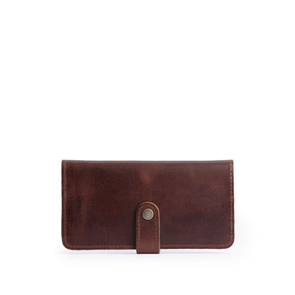 Timber | Leather wallet with snap closed