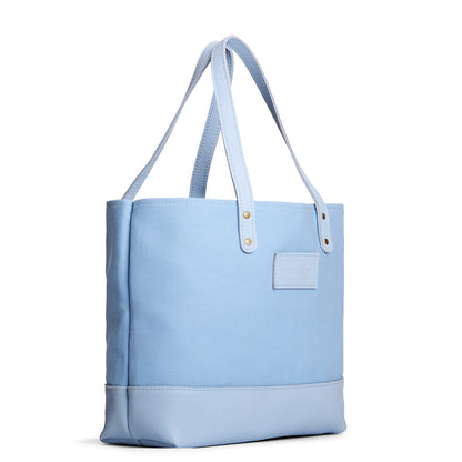 Icy | Canvas tote with leather base and handles