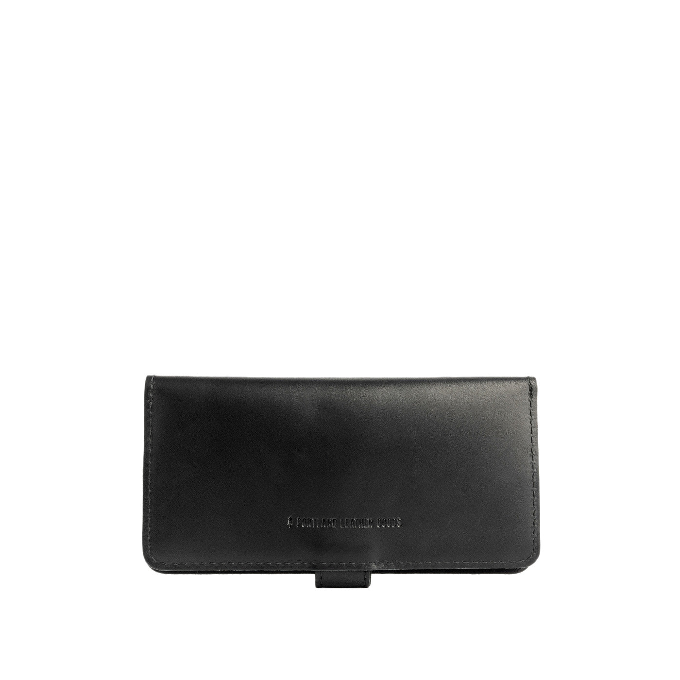 Black | Back of closed leather wallet