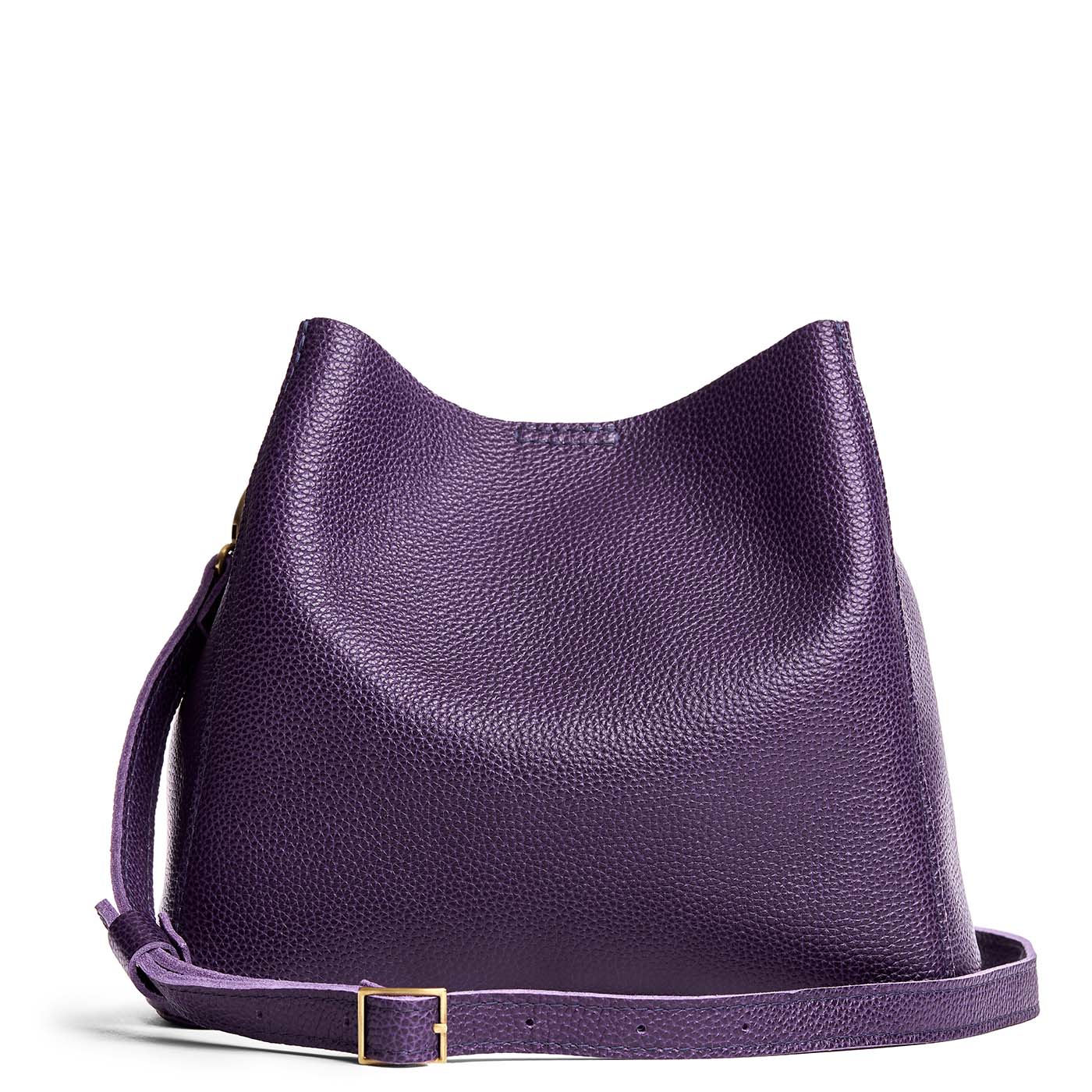 Empire | Symmetrical bucket bag with latch closure and removable crossbody strap