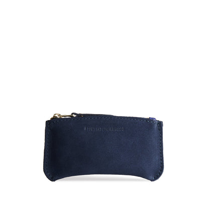 Alaska Blue*Small | Small pouch with a top zipper and unique curved bottom