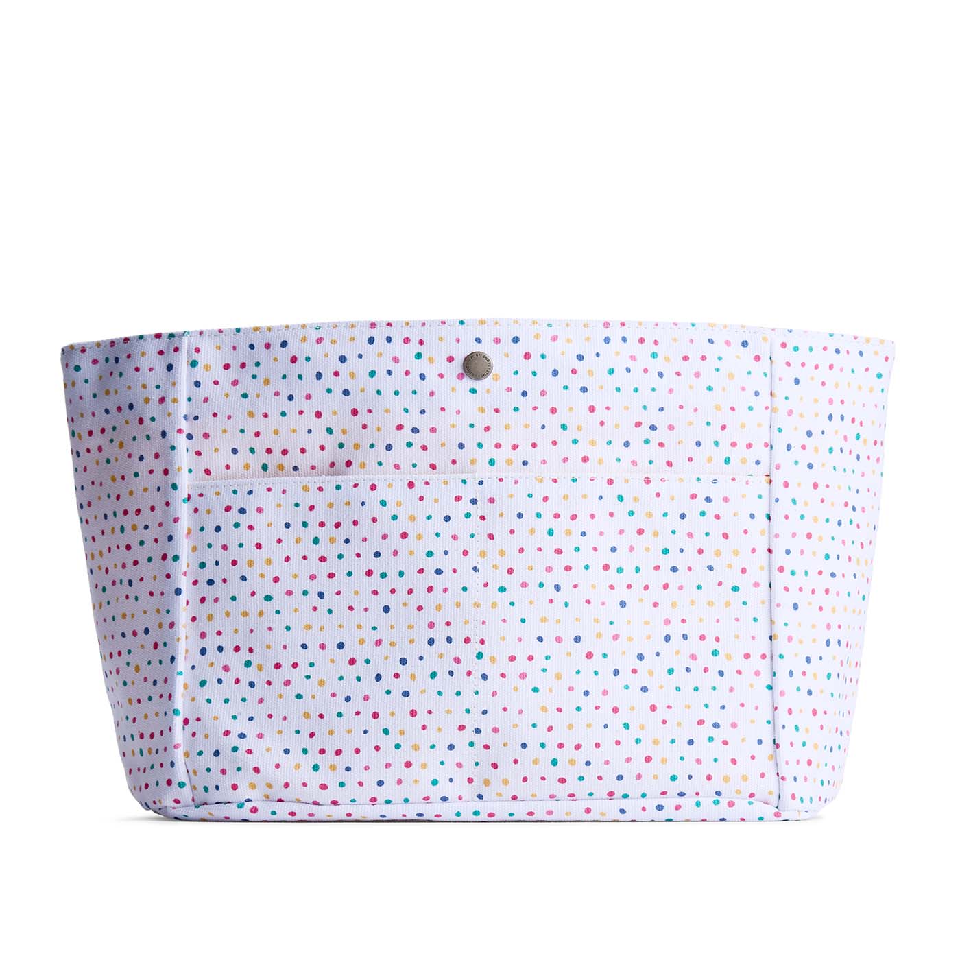 Sprinkles*Classic*Large | Front of printed canvas organizer with pockets