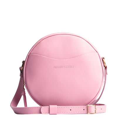 Vintage Pink*Large | Circle shaped crossbody bag with top zipper
