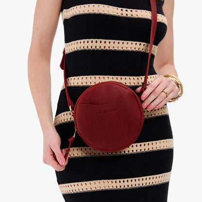 Phoenix*Small | Circle shaped crossbody bag with top zipper