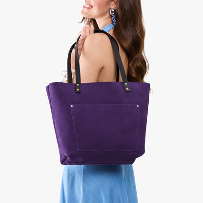 Imperial*Classic | Large leather tote bag with sturdy bridle handles and front pocket