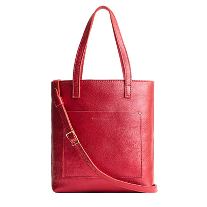 Reba Red*Zipper | Medium Tote with dual shoulder straps and crossbody strap