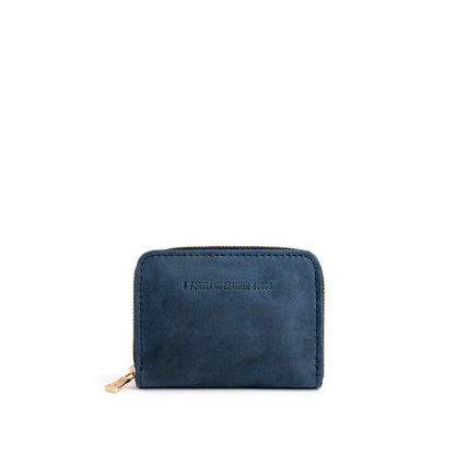 Deep Water | Small leather wallet with zipper and PLG logo