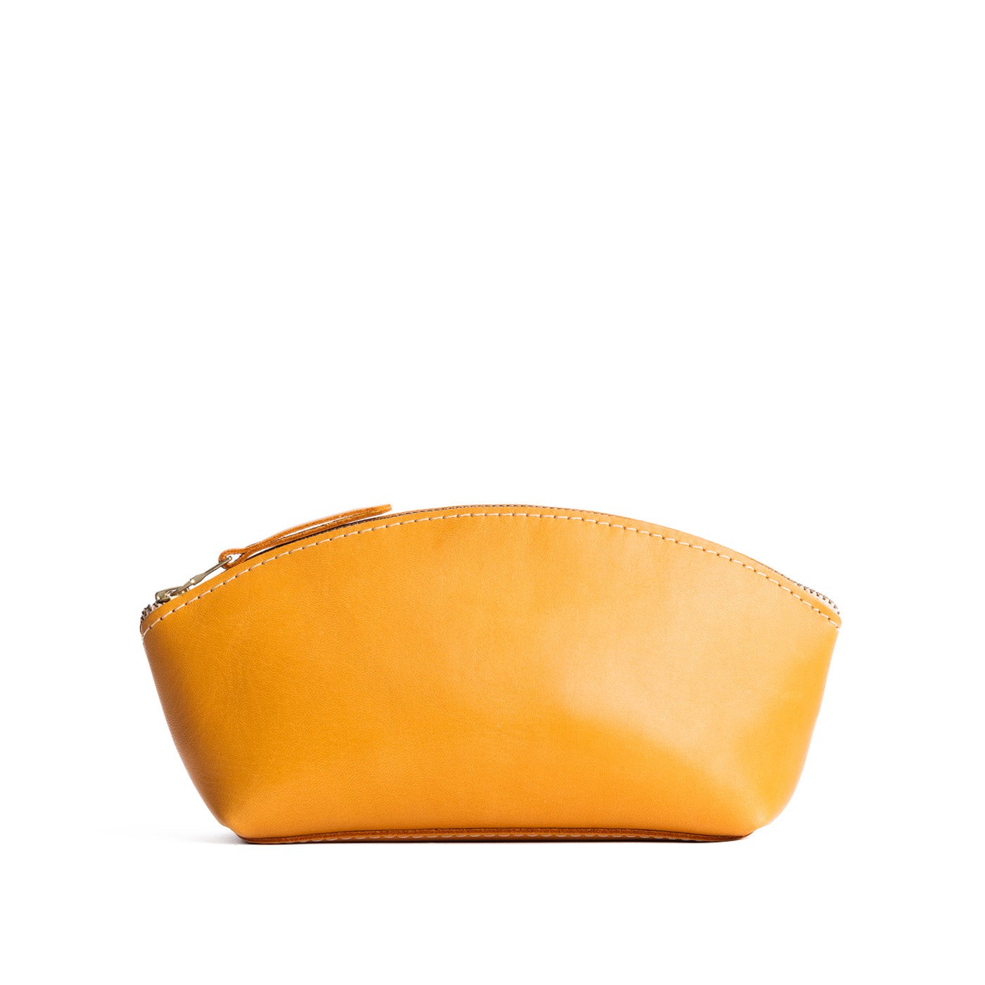 Sunflower*Eclipse | Spacious leather makeup bag with curved seams and top zipper