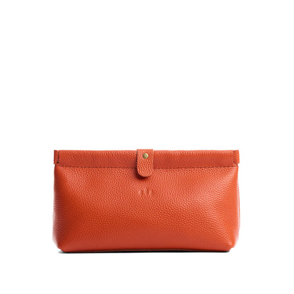 Koi | Leather pouch with frame top closure and leather pull tab