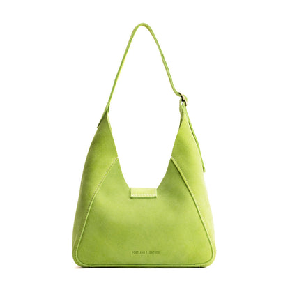 Lime | Structured hobo shoulder bag with adjustable strap and magnetic closure