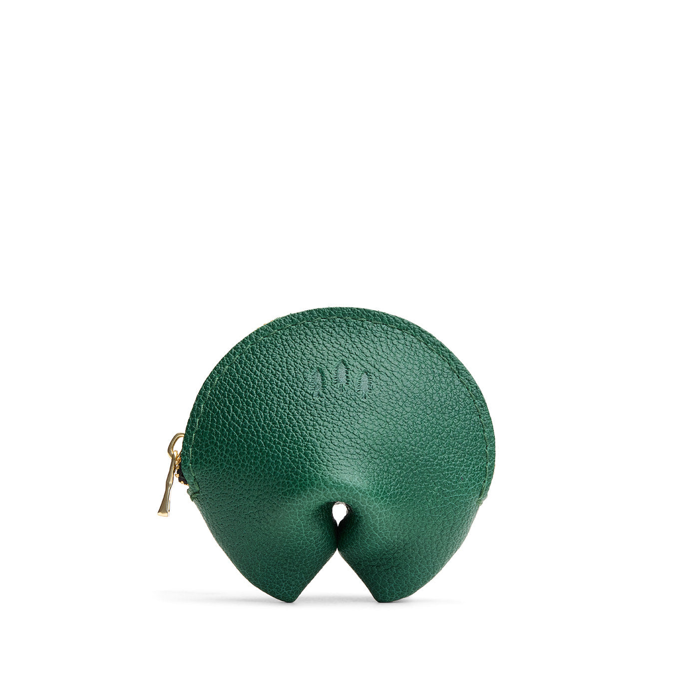Bacalar | Leather fortune cookie shaped keychain pouch