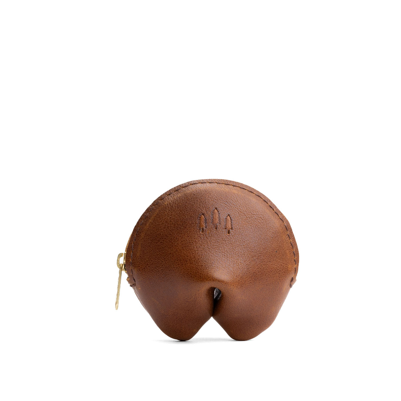 Carajillo | Leather fortune cookie shaped pouch
