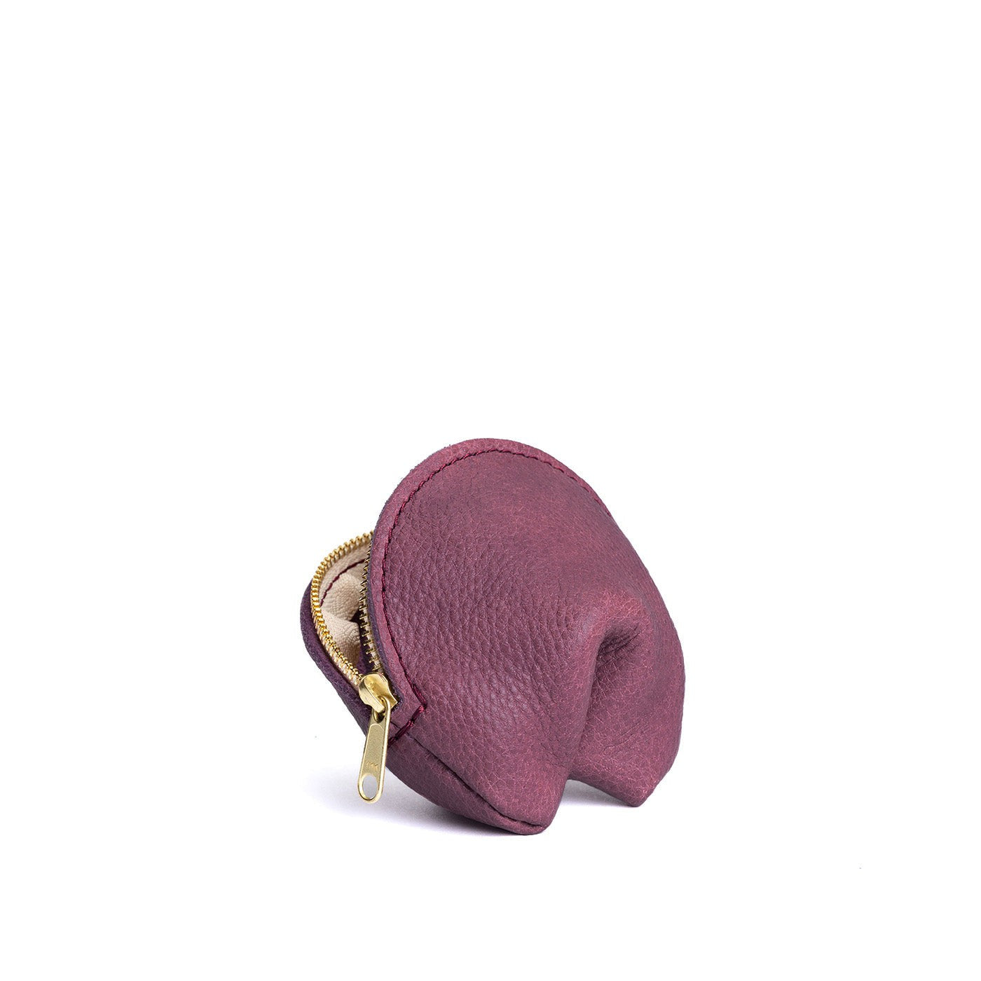 Kyoto | Leather fortune cookie shaped pouch
