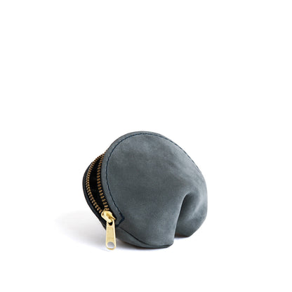 Storm | Leather fortune cookie shaped pouch