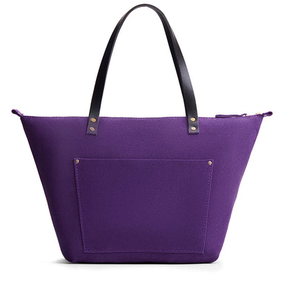 Imperial*Zipper | Large leather tote bag with sturdy bridle handles and front pocket