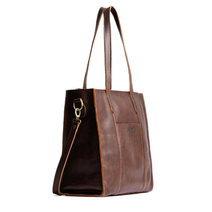 Coldbrew*North/South | Structured large tote bag with overlapping panels and crossbody strap