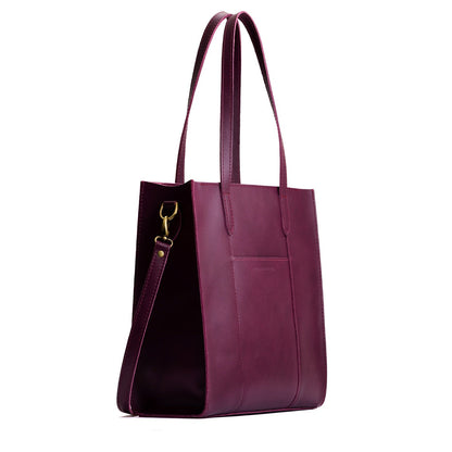 Lollipop*North/South | Structured large tote bag with overlapping panels and crossbody strap