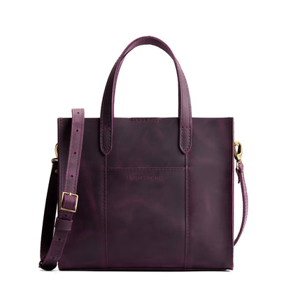 Larkspur*Classic | Structured mid-size tote bag with overlapping panels and crossbody strap