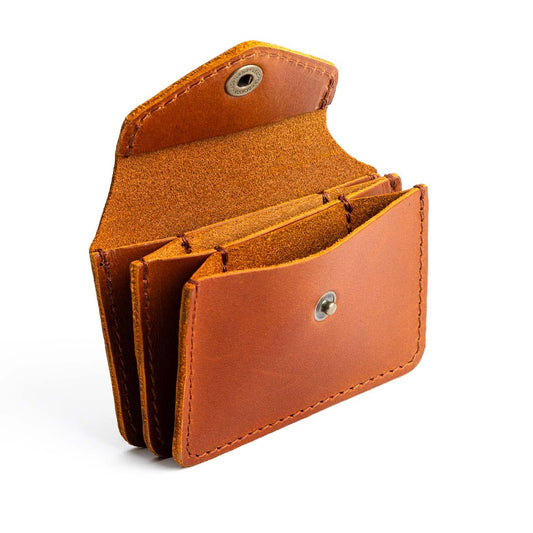Honey*Plus | Small leather wallet with snap closure
