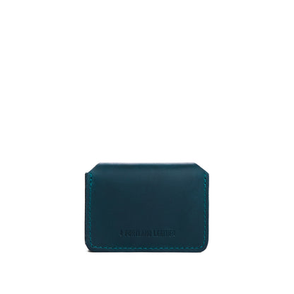 Westward Blue | Small leather wallet with snap closure