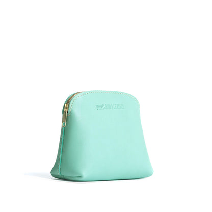 Mint*Classic | Compact leather pouch with top zipper