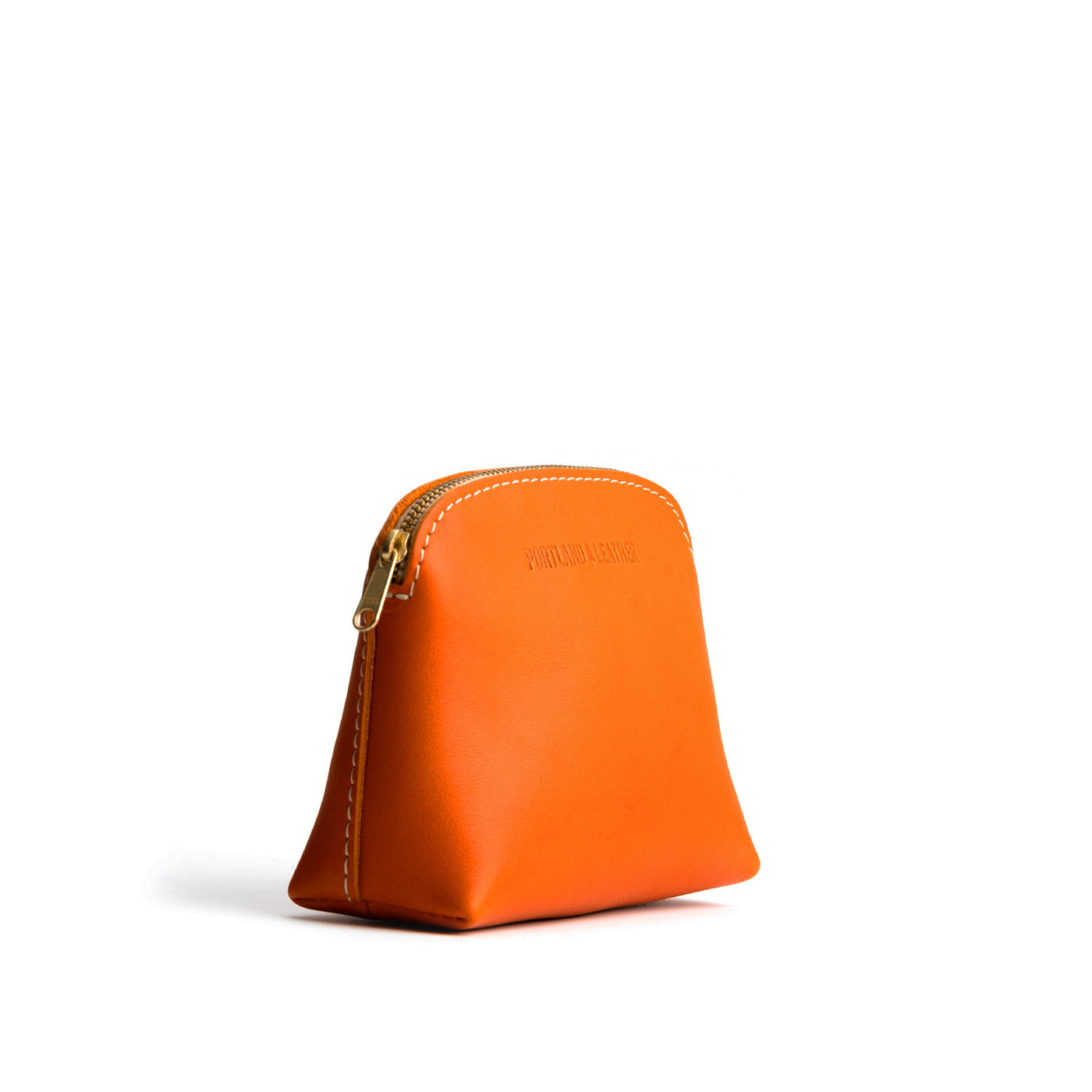 Clementine*Classic | Compact leather pouch with top zipper