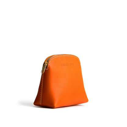 Clementine*Classic | Compact leather pouch with top zipper