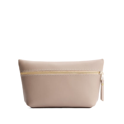 Stone*Large | Large leather makeup bag with zipper