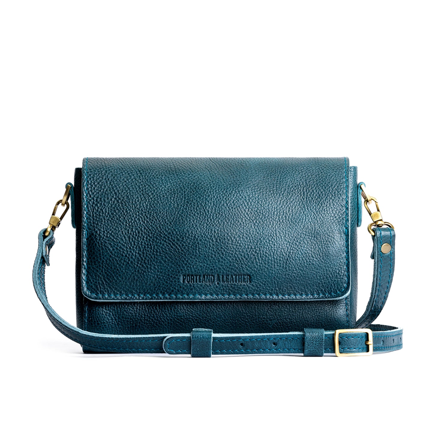 Lagoon*Medium | Leather Crossbody Bag with Magnetic Messenger Bag