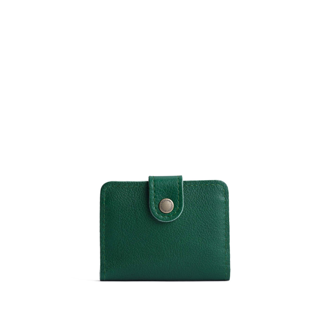 Bacalar | Small leather bifold wallet with snap closed
