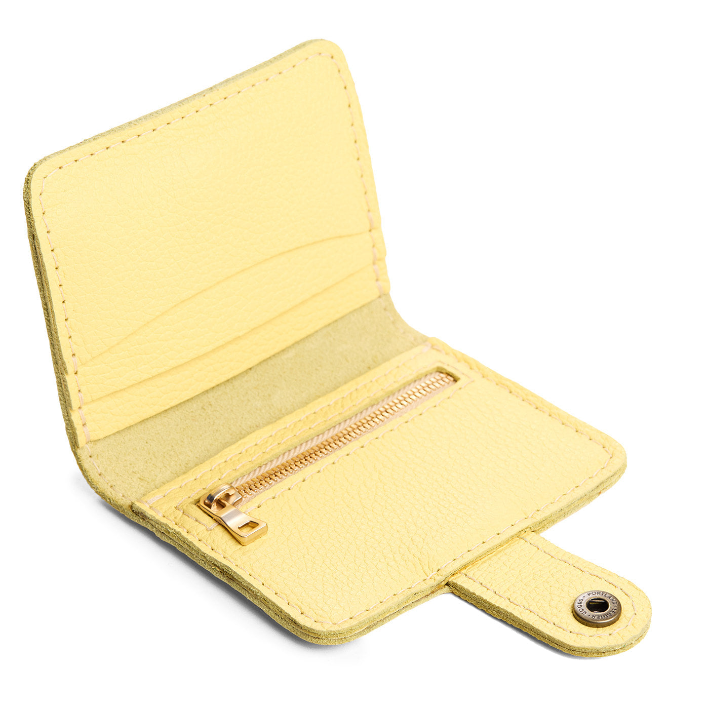 Butter Bliss | Small leather wallet with snap closure