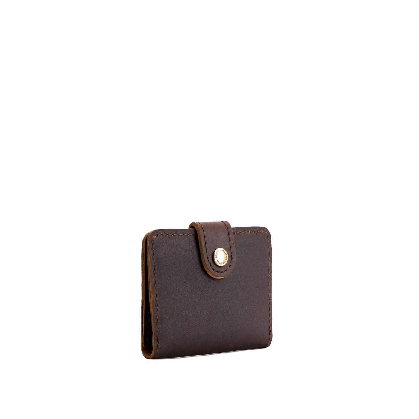 Grizzly | Small leather wallet with snap closed