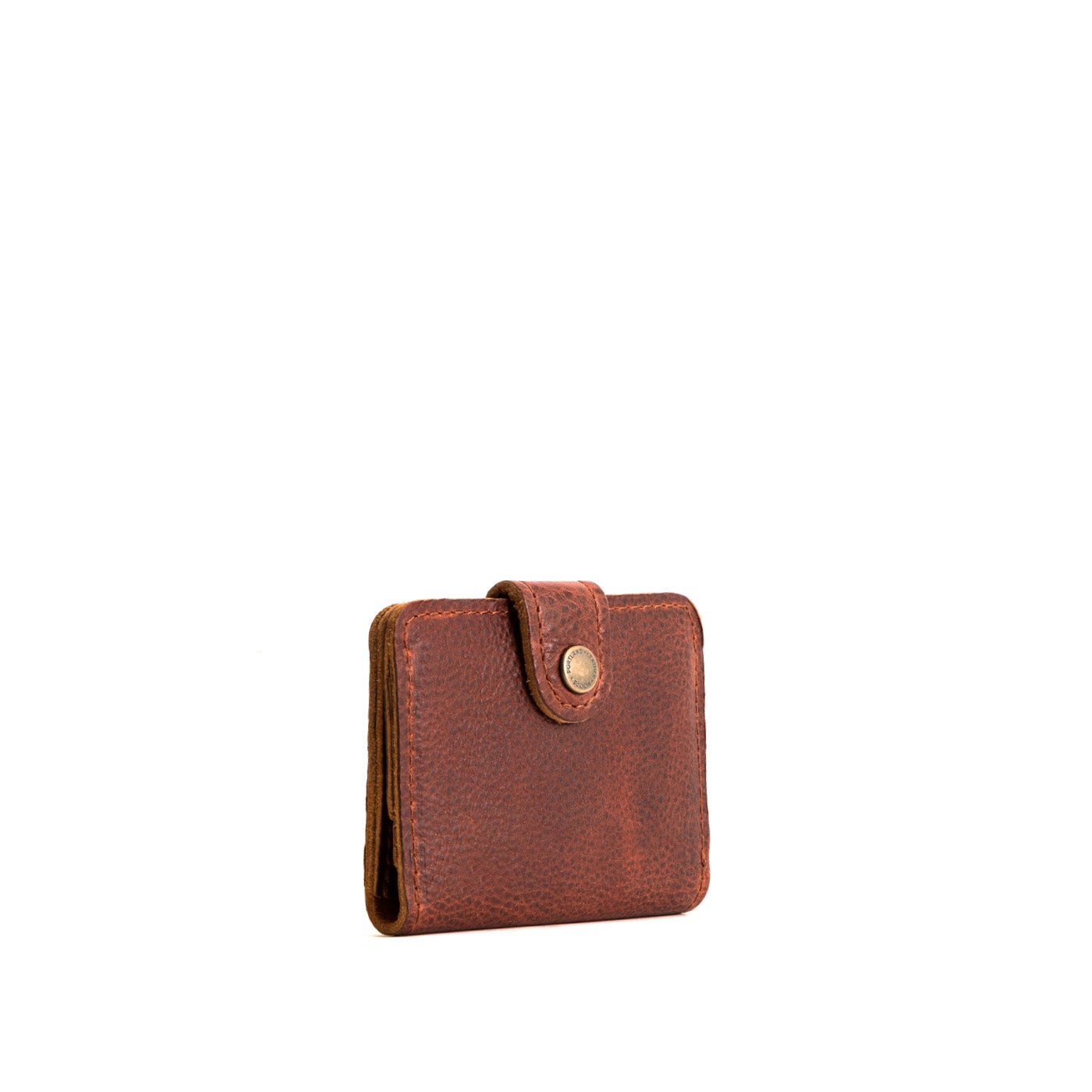 Nutmeg | Small leather wallet with snap closed