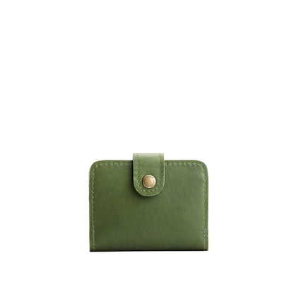 Pine | Small leather wallet with snap closed