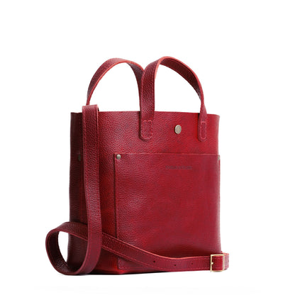 Chili Red*Classic | Crossbody tote bag with snap closure and front pocket