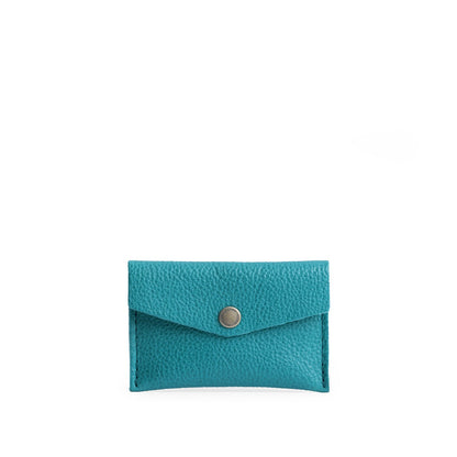 Baja | Small leather envelope card wallet with snap closure