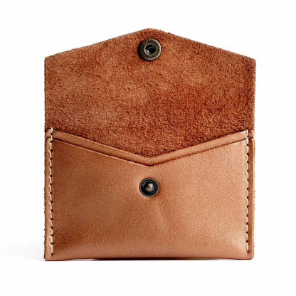 Hava | Small leather card wallet with snap closure