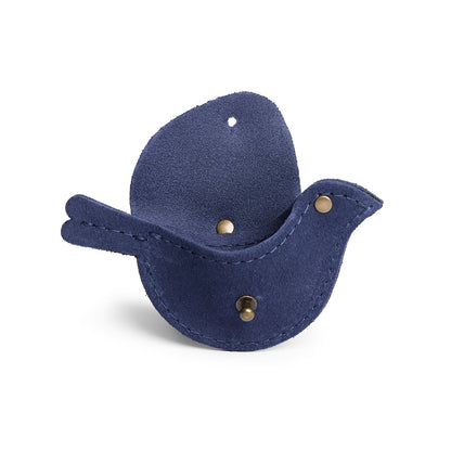 Alaska Blue | Bird shaped pouch with button closure and lobster clasp