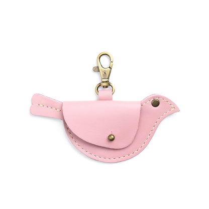 Vintage Pink | Bird shaped pouch with button closure and lobster clasp