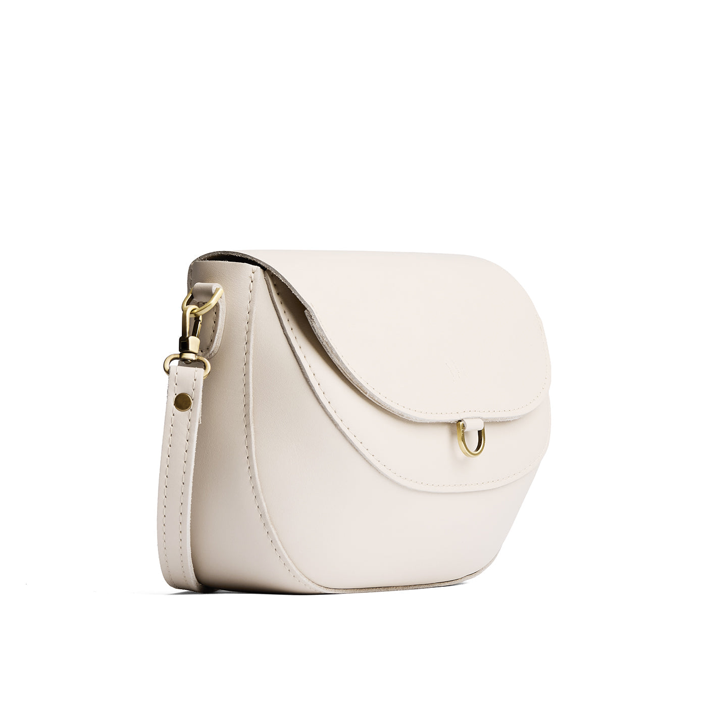 Bone*Large | Leather Crossbody with a flap and magnetic closure
