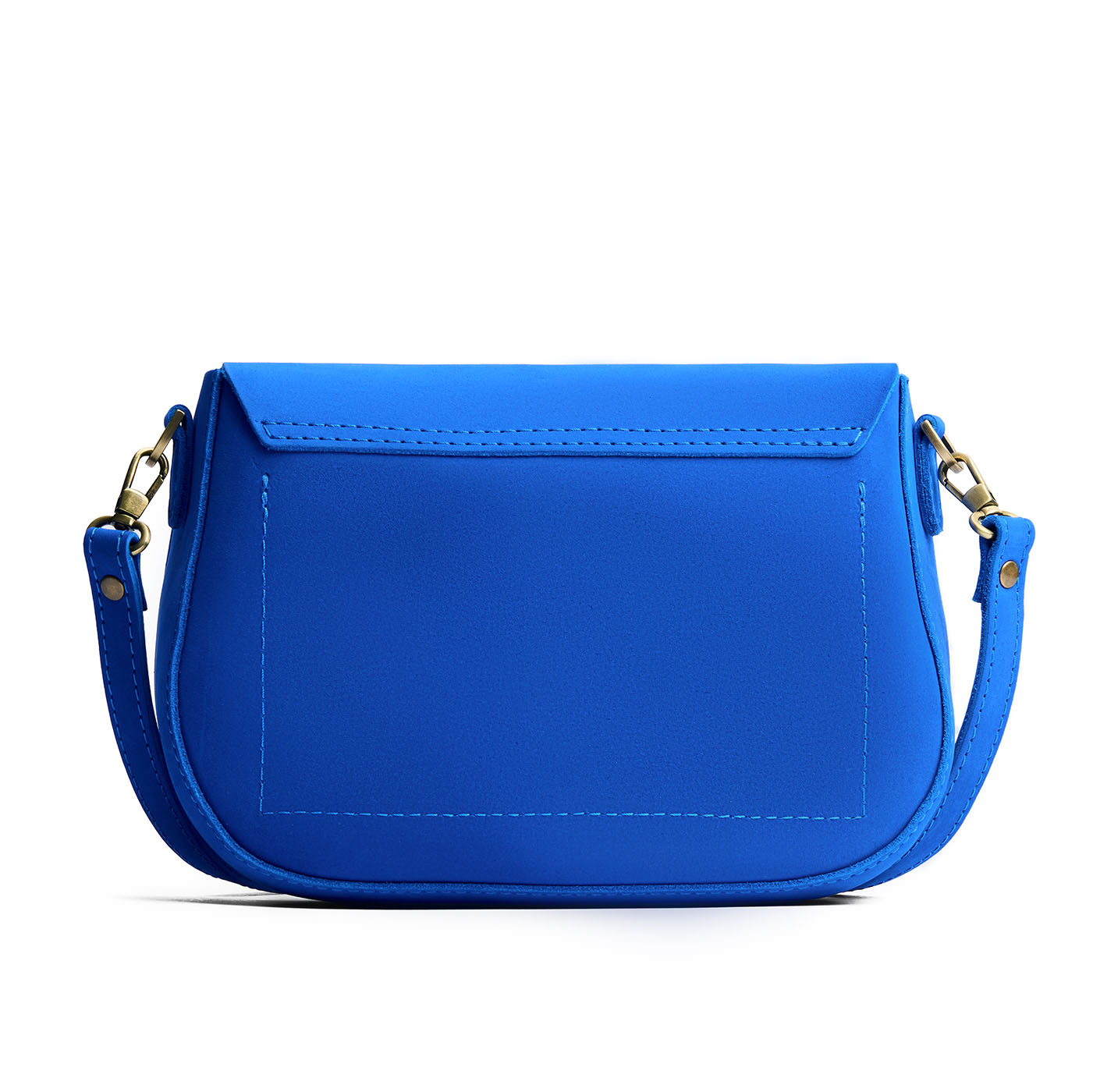 Blue Joy*Large | Petite leather Crossbody with a flap and magnetic closure