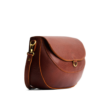 Nutmeg*Large | Leather Crossbody with a flap and magnetic closure