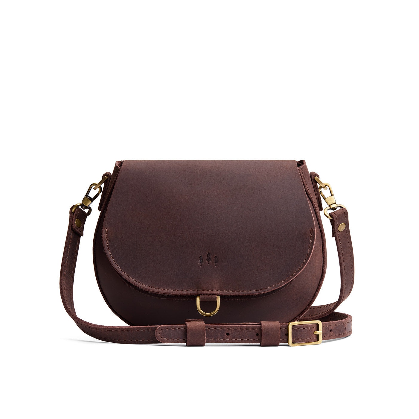 Moose*Small | Petite leather Crossbody with a flap and magnetic closure