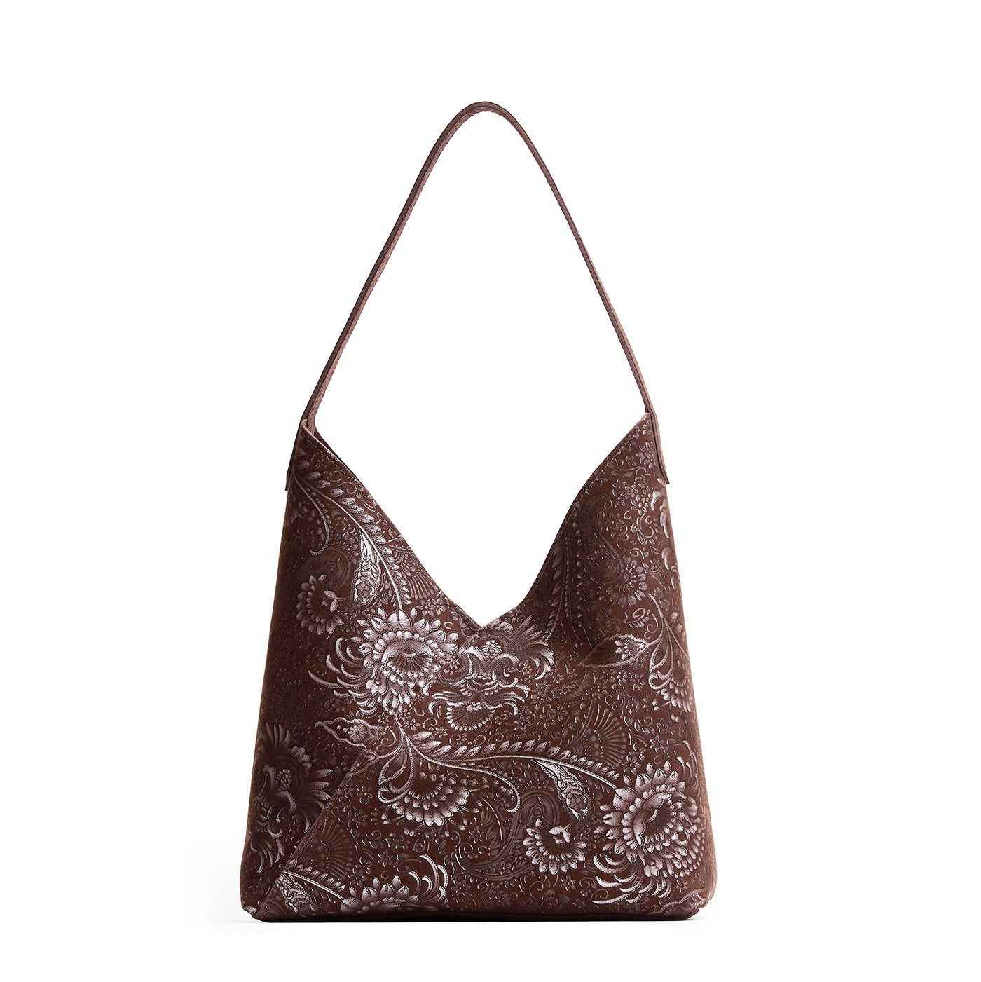 Sepia*Large | Mid-size shoulder bag with magnetic snap closure