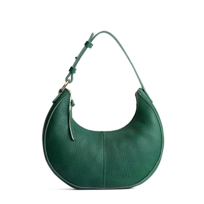 Bacalar*Small | Crescent shaped shoulder bag with zipper closure and adjustable strap