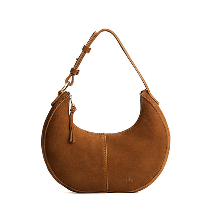 Jackson*Small | Crescent shaped shoulder bag with zipper closure and adjustable strap